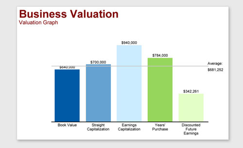 Business Valuation Screenshot
